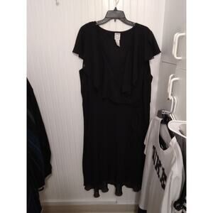 Roamans 26w Black Formal Dress